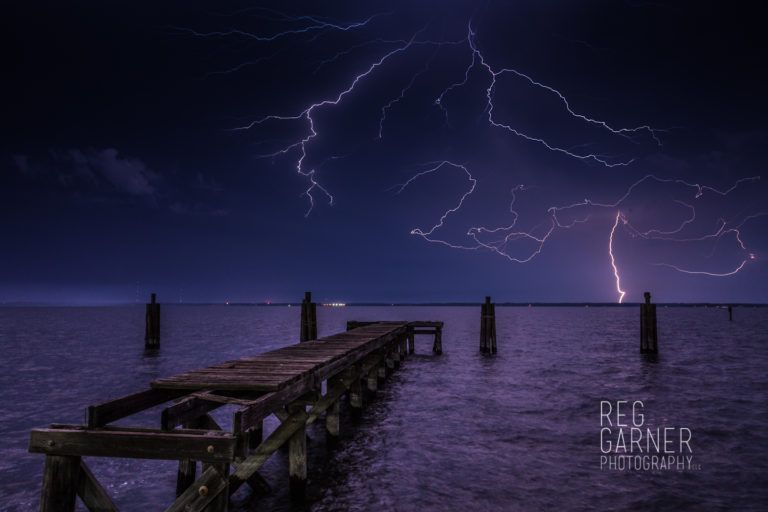Reg Garner Photography Lightning Over Lake Monroe in Sanford
