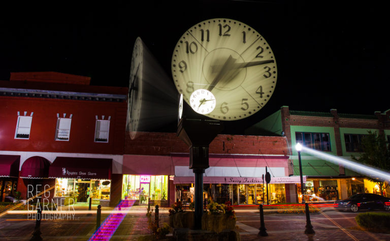 Reg Garner Photography Clocks in Downtown Sanford