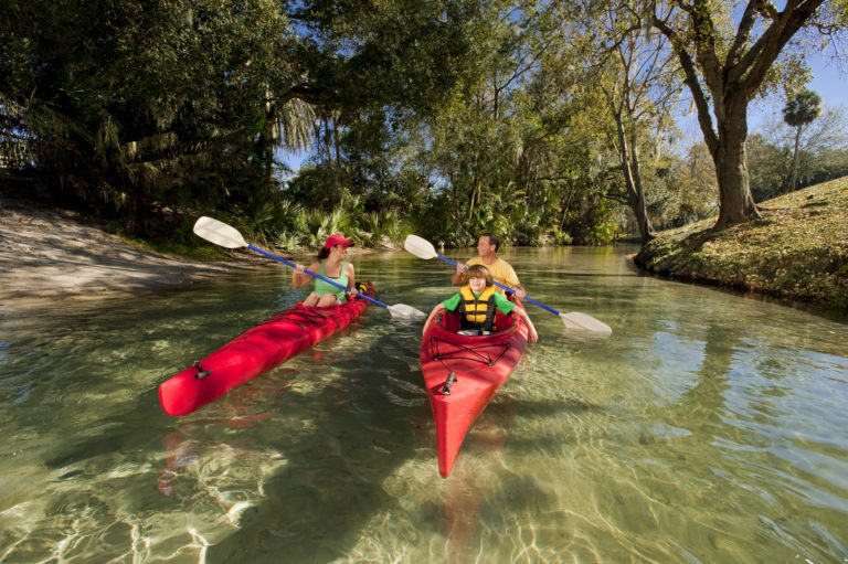 Family Kayaking in the Wekiva River